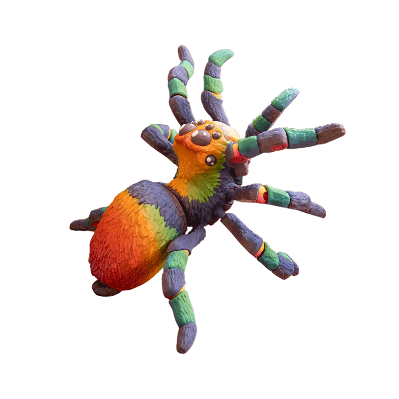 Flexible 3D Printed Tarantula Spider | Fun Sensory Fidget Toy | Creepy Decor for Kids | Unique Holiday Gift
