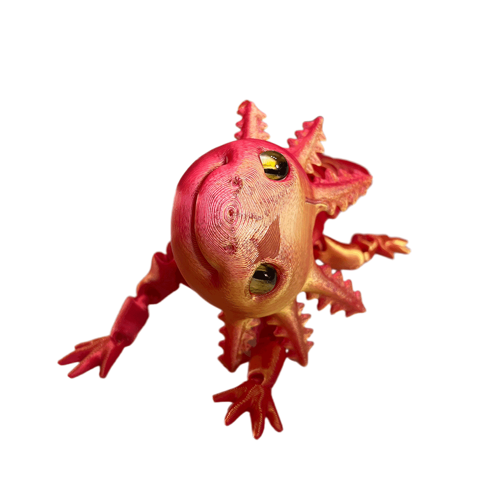Customizable Articulated Axolotl 3D Printing Service in PLA - Wholesale FDM Solutions